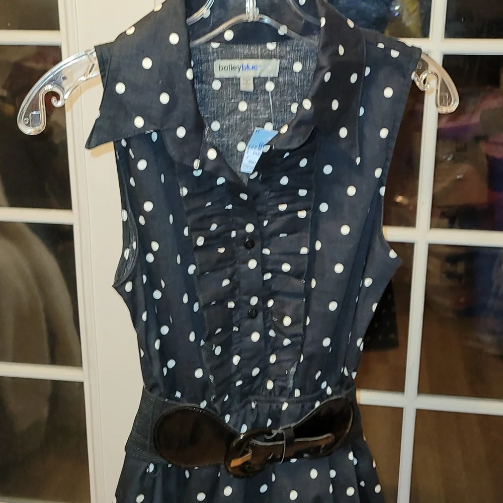 Bailey Blue Polka Dot Dress - Picture 2 of 10